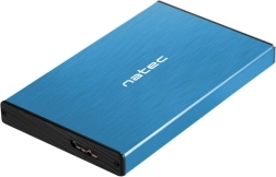 Externe aluminium behuizing voor 2,5" HDD/SSD USB 3.0 UASP – blauw