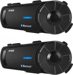Intercom voor motorfietsen Fodsports FX8 - Dubbelpak