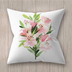 Decoratieve kussenhoes met bloemen – Patroon