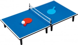 Tafeltennis – blauwe draagbare tafel in middelgroot formaat met accessoires