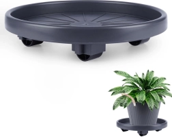 Plantenonderschotel op wieltjes 30 cm