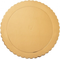 Gouden ronde taartonderlegger 30 cm