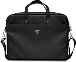 Guess Saffiano laptoptas 16" zwart
