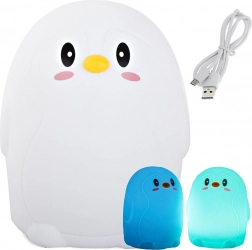 Kinder LED nachtlampje Pinguïn RGB touch USB