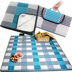 Opvouwbare strand- en picknickdeken met isolatie 200 × 200 cm, waterdicht