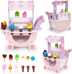 houten ijskraam voor kinderen 12-delig ECOTOYS