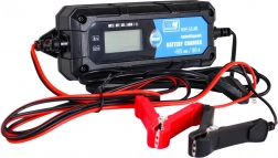 Intelligente acculader met LCD 6V/12V, 1A/4A, voor WET, GEL en AGM