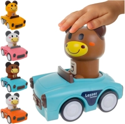 Sensorische set autootjes met dieren 4-in-1 voor kinderen 18 m+
