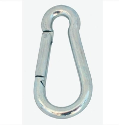 Karabijnhaak verzinkt 40 × 4 mm, set van 10 stuks