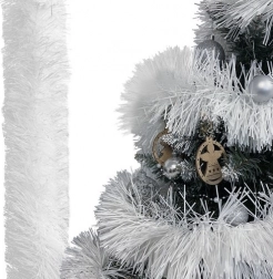 witte kerstguirlande 6 m RUHHY