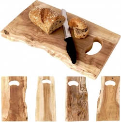 Houten snij- en serveerplank van teak 42 × 26 cm