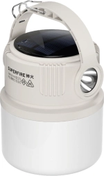 Campinglamp Superfire T22 met zonne-opladen en 360° verlichting