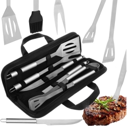 KAMINER set BBQ-gereedschap 5 stuks met etui