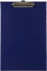 Schrijfonderlegger A4 met metalen clip - blauw