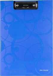 Dubbele map A4 gelamineerd blauw NEO COLORI