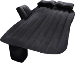 Opblaasbaar automatrass met elektrische pomp 130 × 80 cm – zwart