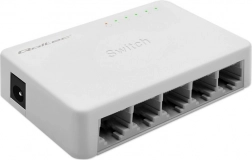 QOLTEC gigabit netwerk-switch 5× RJ45, 1000 Mb/s, plug & play