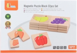 Houten magnetische puzzel met fruit