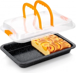 Granit bakvorm met deksel 36 × 23 × 4,5 cm