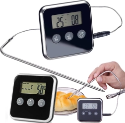 Digitale keukenthermometer met thermosonde en timer