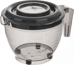 Mengkom met deksel en maatverdeling 2,5 l, grijs