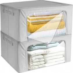 set textiel opbergboxen met venster 40 × 30 × 20 cm, 2 stuks