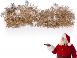 Kerstslinger 2 m zilver–champagne HOME DECOR