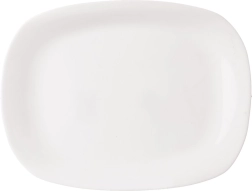 Glazen wit rechthoekig serveerbord 28 × 21 cm