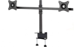 bureausteun voor twee monitoren 19–27″ met VESA 75×75 en 100×100, draagvermogen 20 kg