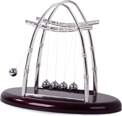 Newtonpendel XL – antistress bureaudecoratie (5 balletjes)