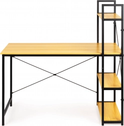 Houten computertafel met loft-planken