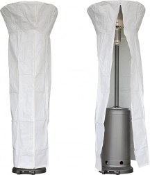 Beschermhoes van PE voor terrasverwarmers met ronde kap, wit