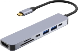 Dockingstation USB‑C‑hub met 4K HDMI en kaartlezer