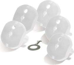 Solight veiligheidsafdekplaatjes voor stopcontacten met sleutel, 5 stuks