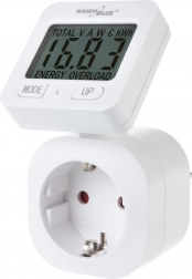 energiemeter greenblue gb615 f (schuko) met draaibaar display