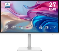 Monitor 27 inch Moderne LED UHD Vlak 60Hz wit