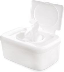 Witte dispenser voor vochtige doekjes