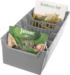Keukenorganizer voor kruiden, grijs, 30 × 13 × 8 cm