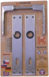 Aluminium deurkruk met schild voor sleutel