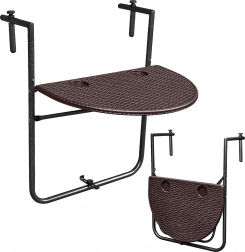 Opklapbare hangende balkon tafel bruin ModernHome