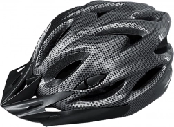 Race-fietshelm met LED-lamp en verstelbare pasvorm, carbon glans