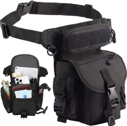 Tactische dijtas met heupriem, waterafstotend, 6 vakken