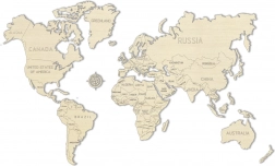 Houten wereldkaart WOODEN CITY groot