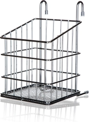 Hangend bestekmandje VARIELLA, chroom, 12 × 15 × 19 cm