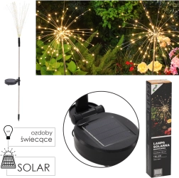 Zonne tuinlamp Paardenbloem 150 warmwitte leds 90 cm
