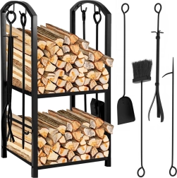 Houtopslagstandaard met accessoires