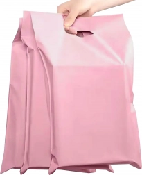 Roze koeriersenveloppen met handgreep 500 × 600 + 70 mm, 50 st.