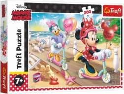 Puzzel 200 stukjes Minnie op het strand Disney Minnie