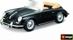 Bburago Porsche 356 B Cabriolet zwart 1:24