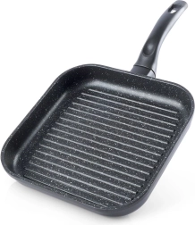 Grillpan van graniet, vierkant 26 × 26 cm GRANDE